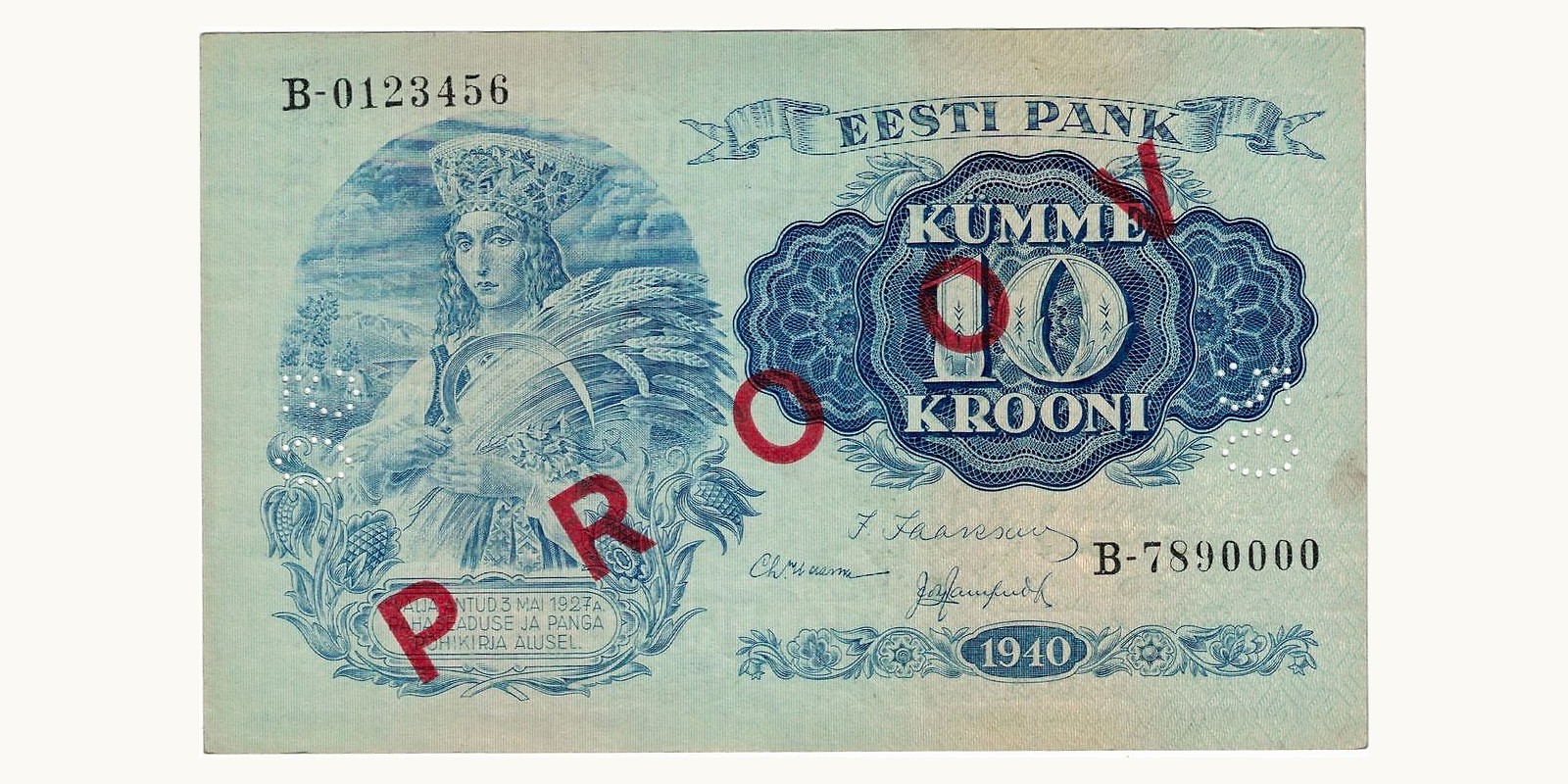 10 Krooni 1940